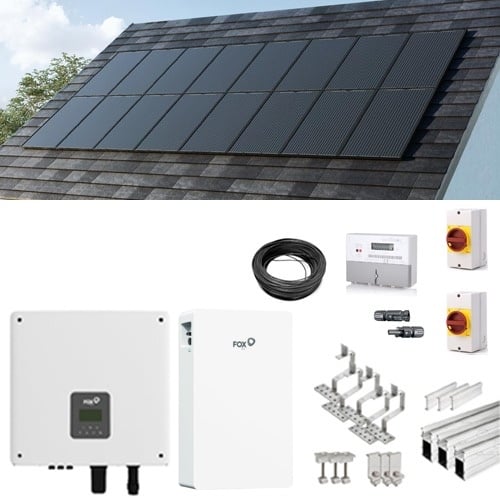 4.95kW (11 Panel) Hybrid Solar Power Kit with 5.76kWh Battery Storage (for Tile/Slate Roofs)