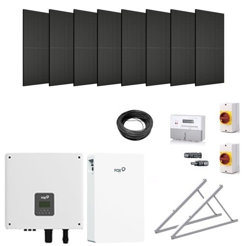 4.50kW (10 Panel) Hybrid Solar Power Kit with 5.76kWh Battery Storage (Adjustable Flat Roof/Ground Mounts)