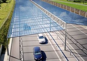 Solar Panel Covered Autobahn
