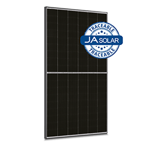 JA Solar 465W N-Type, Double Glass Monofacial LR Traceable, 54 Cell, Black Framed Solar Panel
