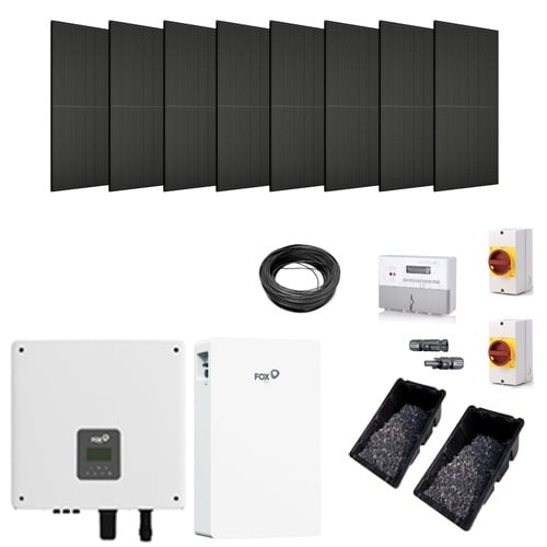 3.60kW (8 Panel) Hybrid Solar Power Kit with 5.76kWh Battery Storage with Fastensol Trays