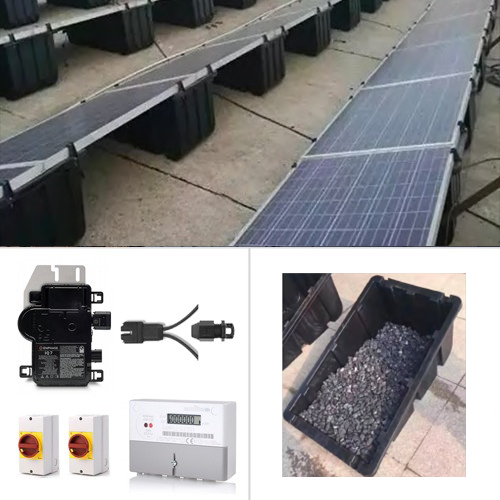 Plug-In Solar 7.65kW (17 Panel) New Build Solar Power Kit (Fastensol Trays) for Ground/Flat Roof (Enphase Micro-Inverters)