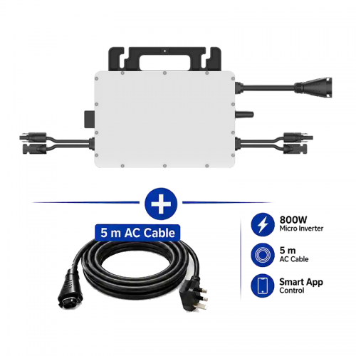 Hoymiles HMS-800-2WB 800W Dual Input Micro-Inverter (with 5M AC Cable)